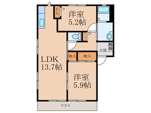 オークハイツの物件間取画像